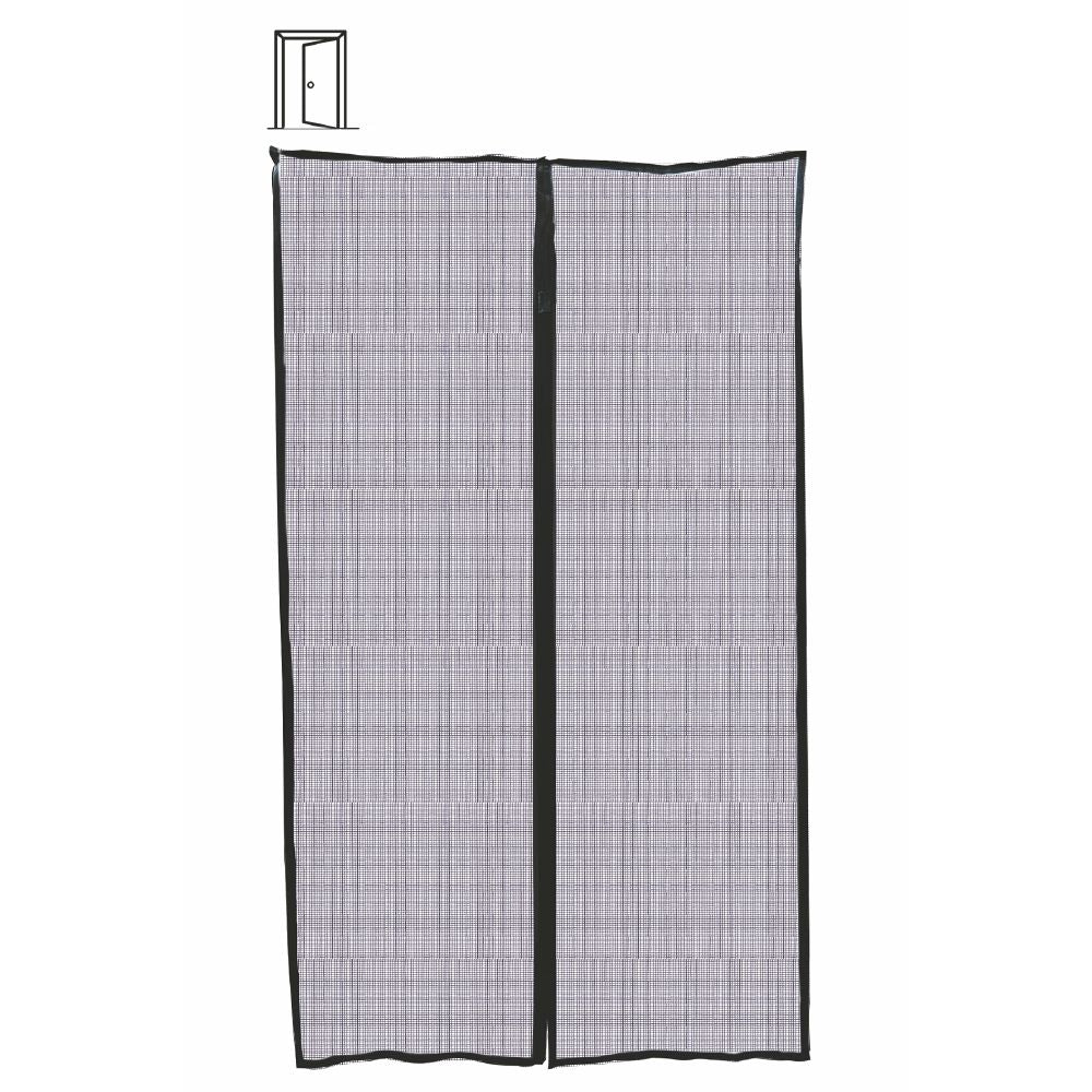 Zanzariera tenda magnetica per porte e finestre 130x220 cm con supporti biadesivi in velcro Zanzibar