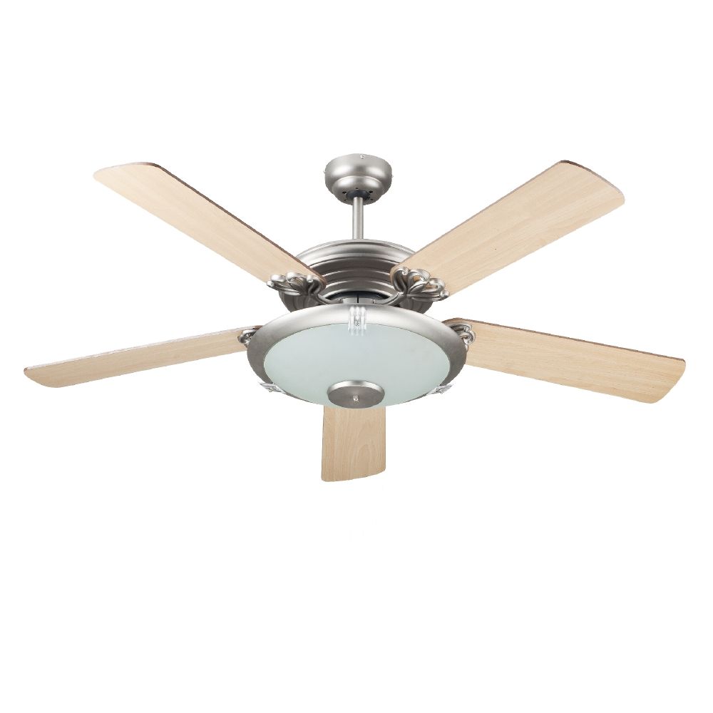 Ventilatore lampadario a soffitto Ø130 cm con 5 pale in MDF con telecomando Windy