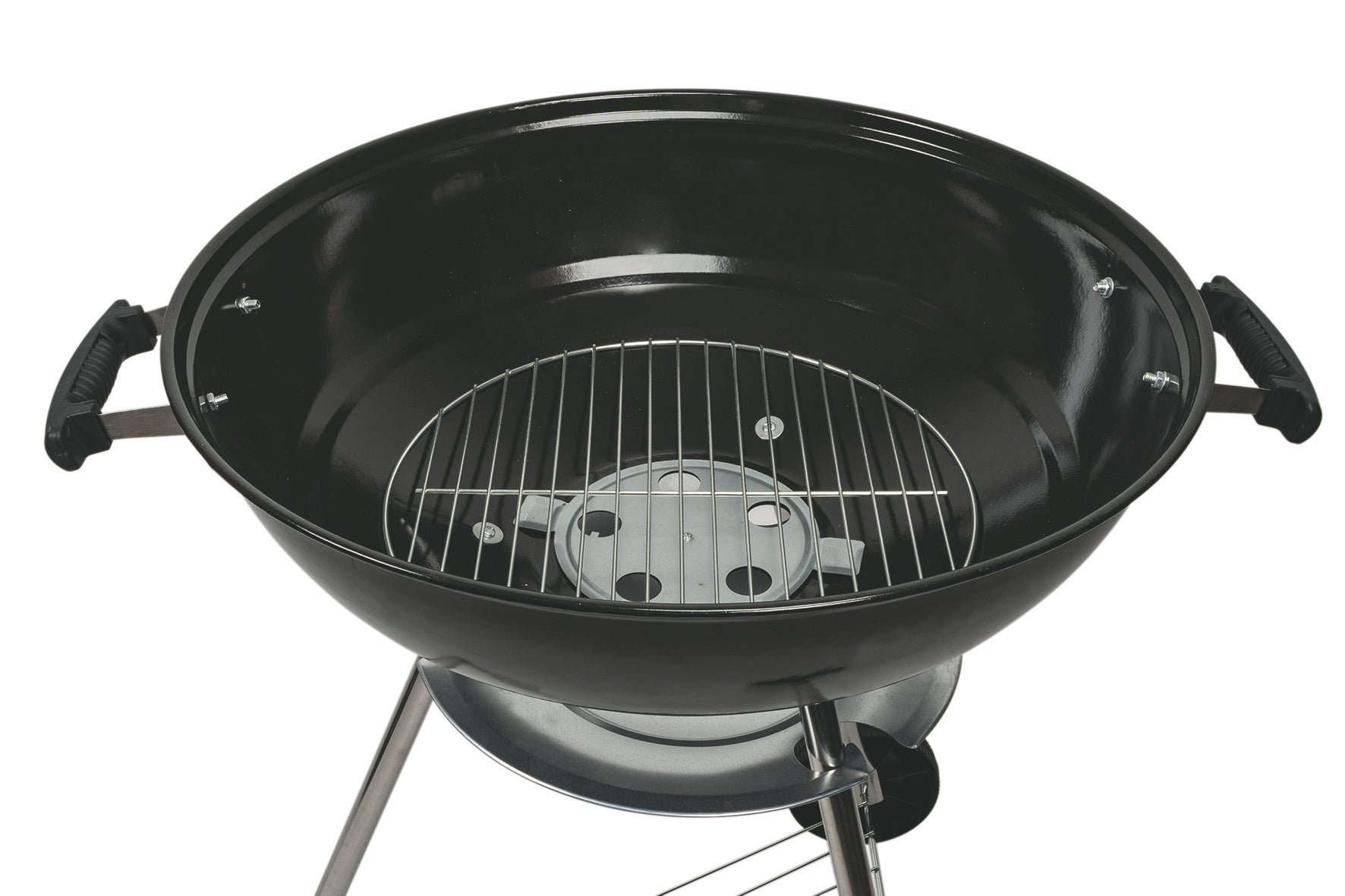 BBQ Barbecue tondo con coperchio struttura in metallo  griglia i