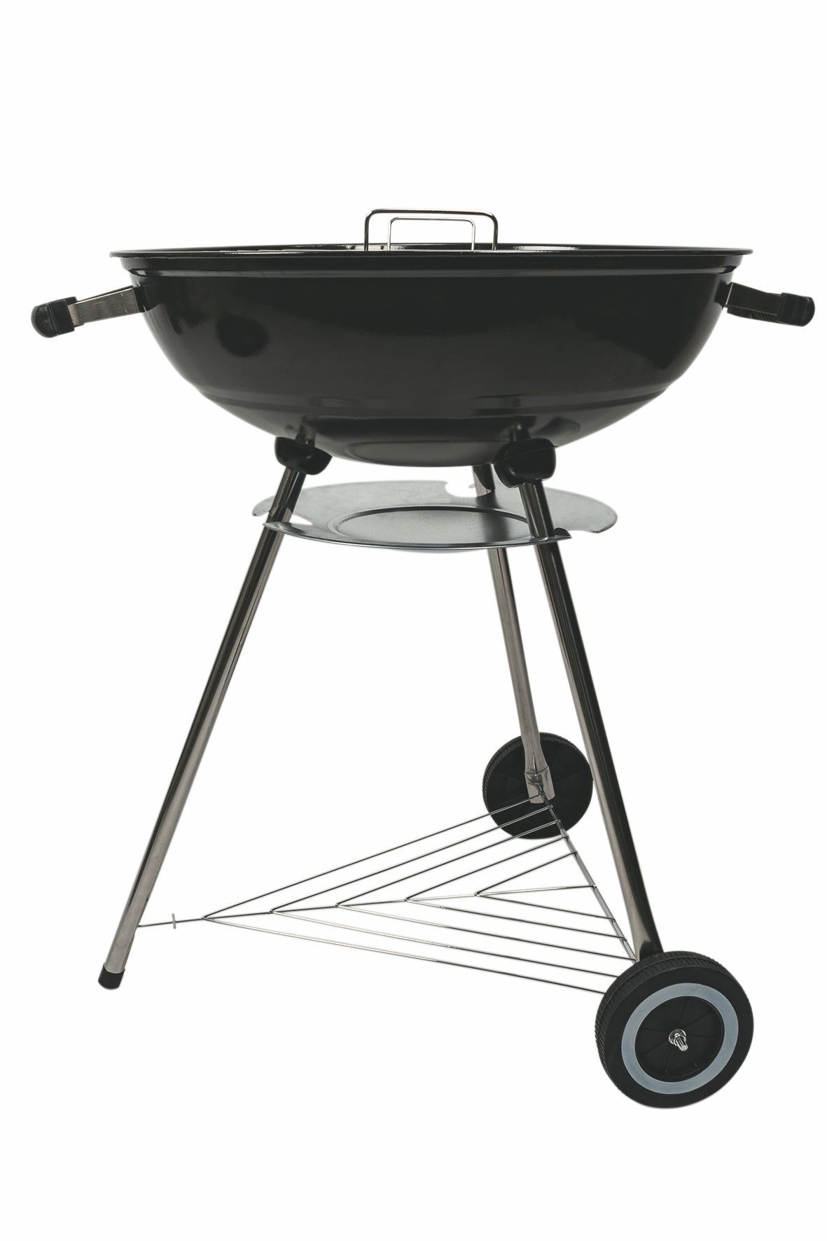 BBQ Barbecue tondo con coperchio struttura in metallo  griglia i