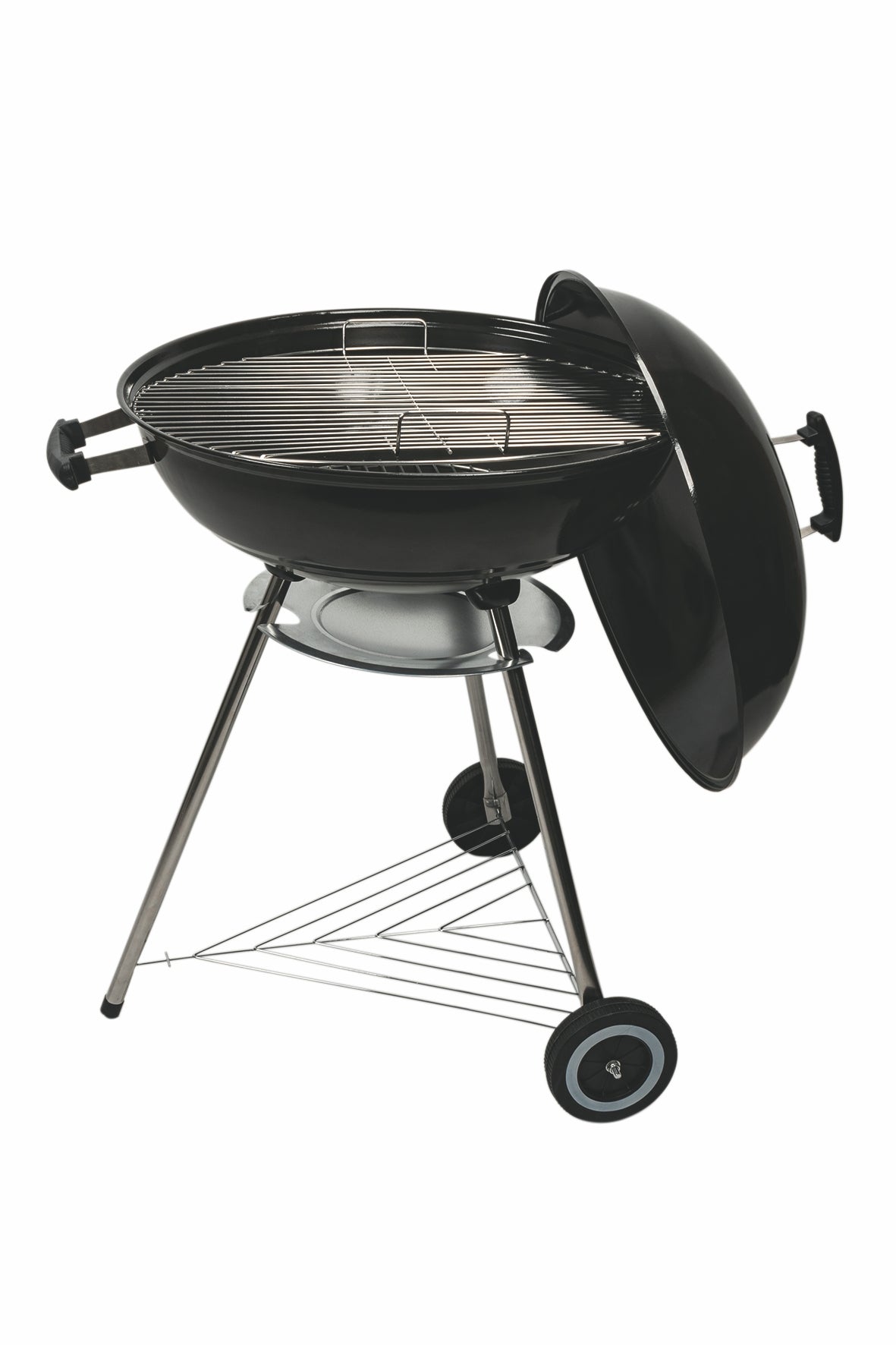 BBQ Barbecue tondo con coperchio struttura in metallo  griglia i