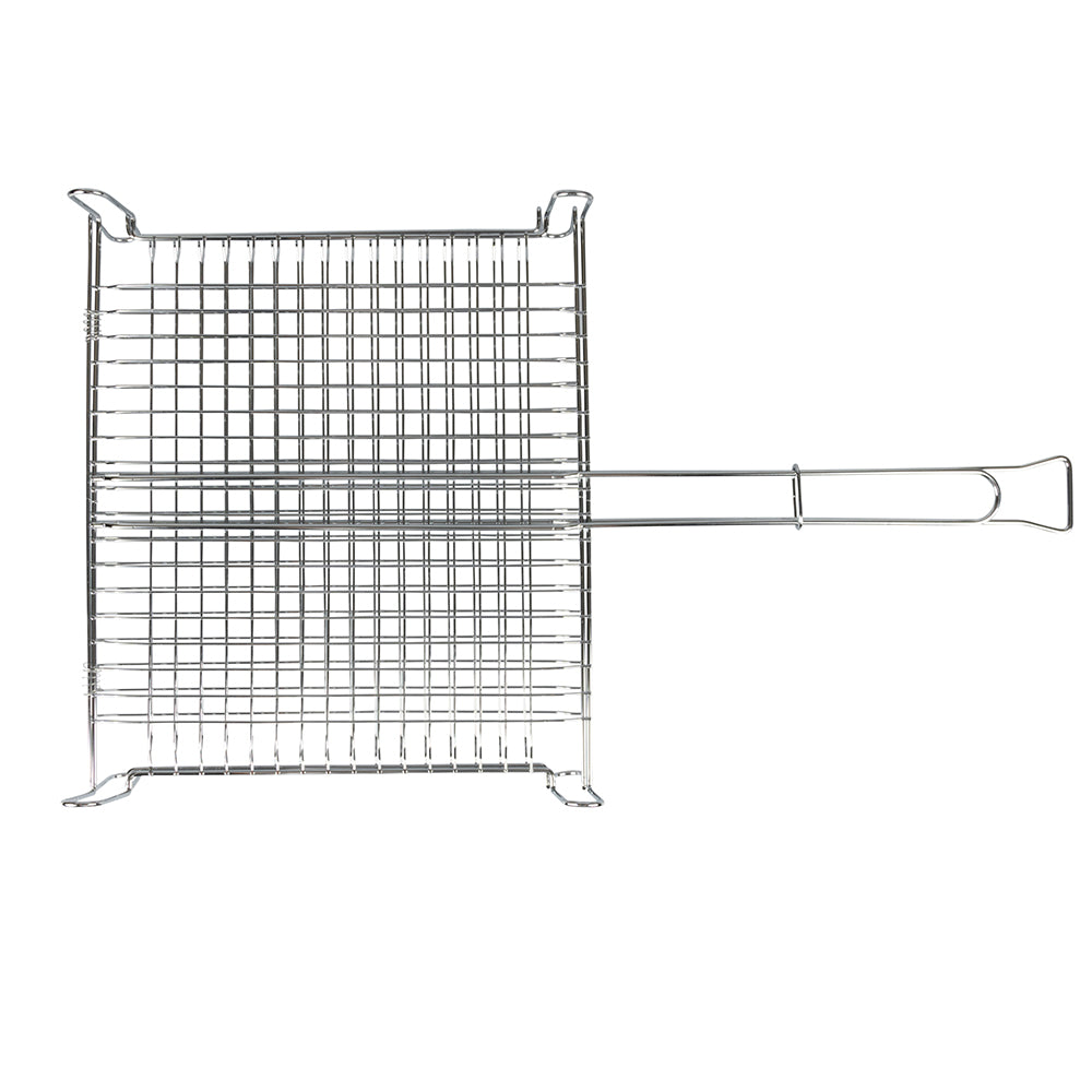 Griglia graticola in acciaio 40x35 cm con doppia piastra BestBQ