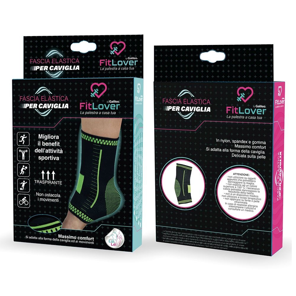 Fascia elastica per caviglia in nylon, spandex e gomma, FitLover