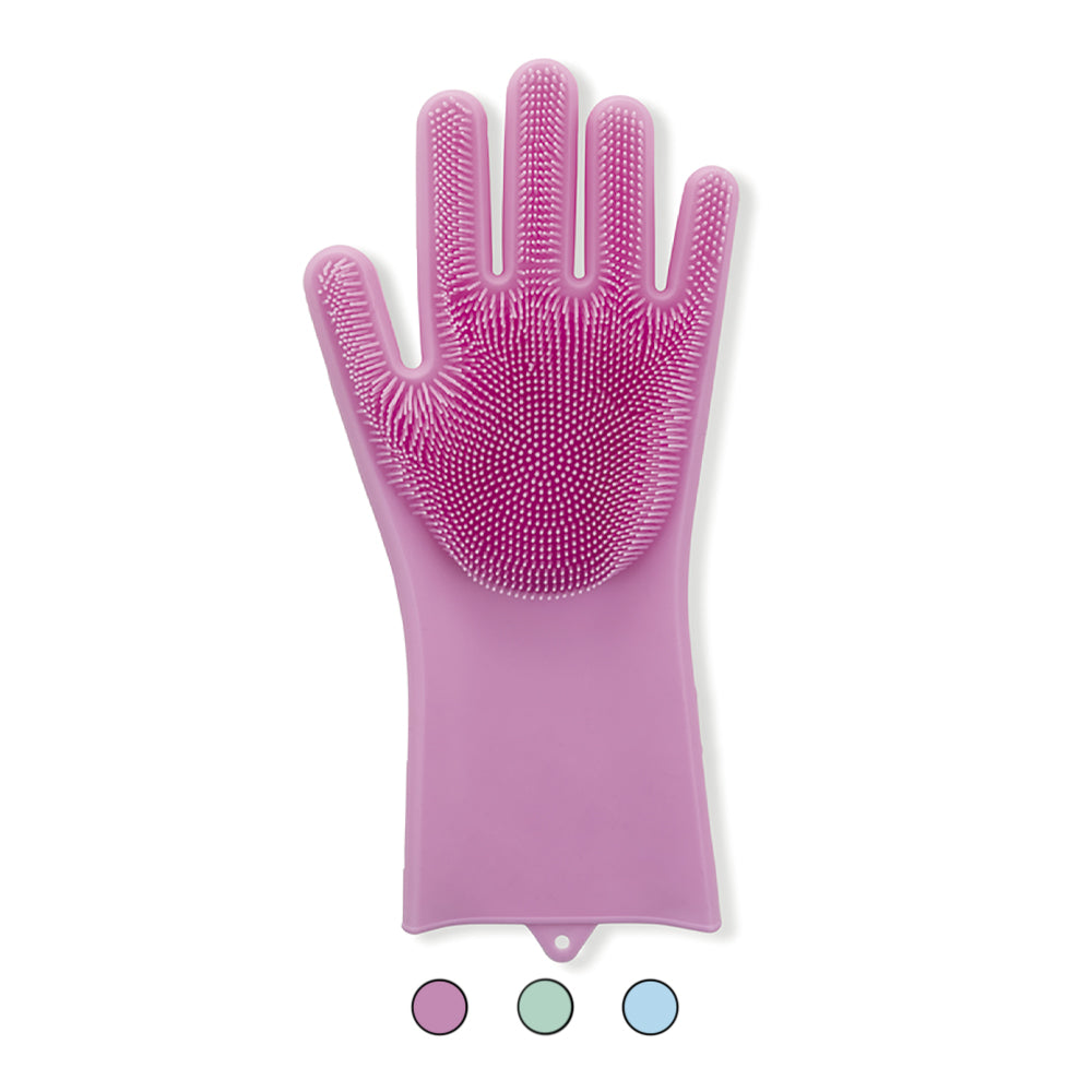 Set 2 guanti mulituso in silicone con setole