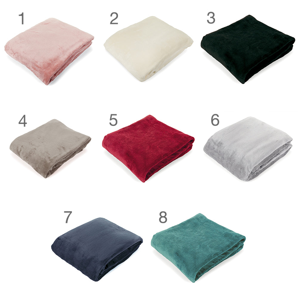 Coperta multiuso 150x200 cm in tessuto flannel fleece caldo e traspirante Sibilla