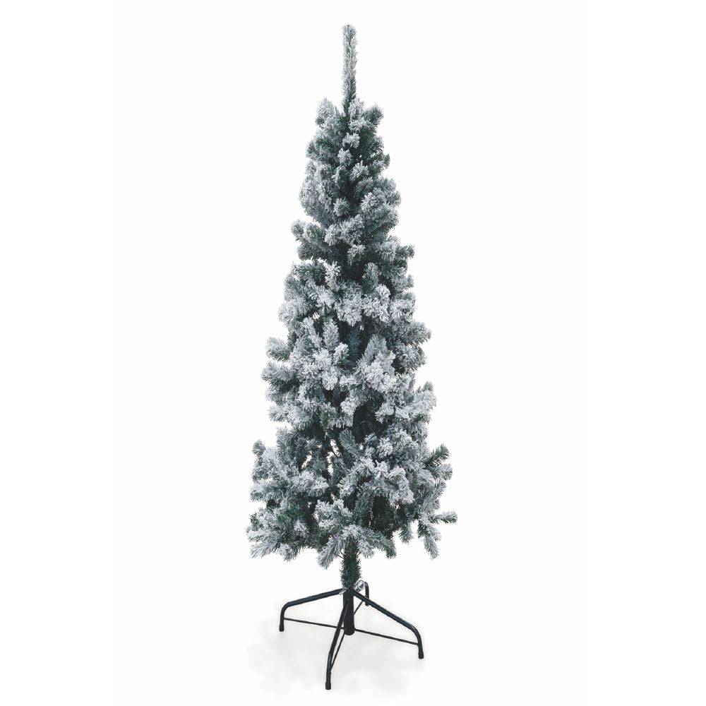 Albero di Natale slim innevato 436 rami h.180 cm, Sestriere