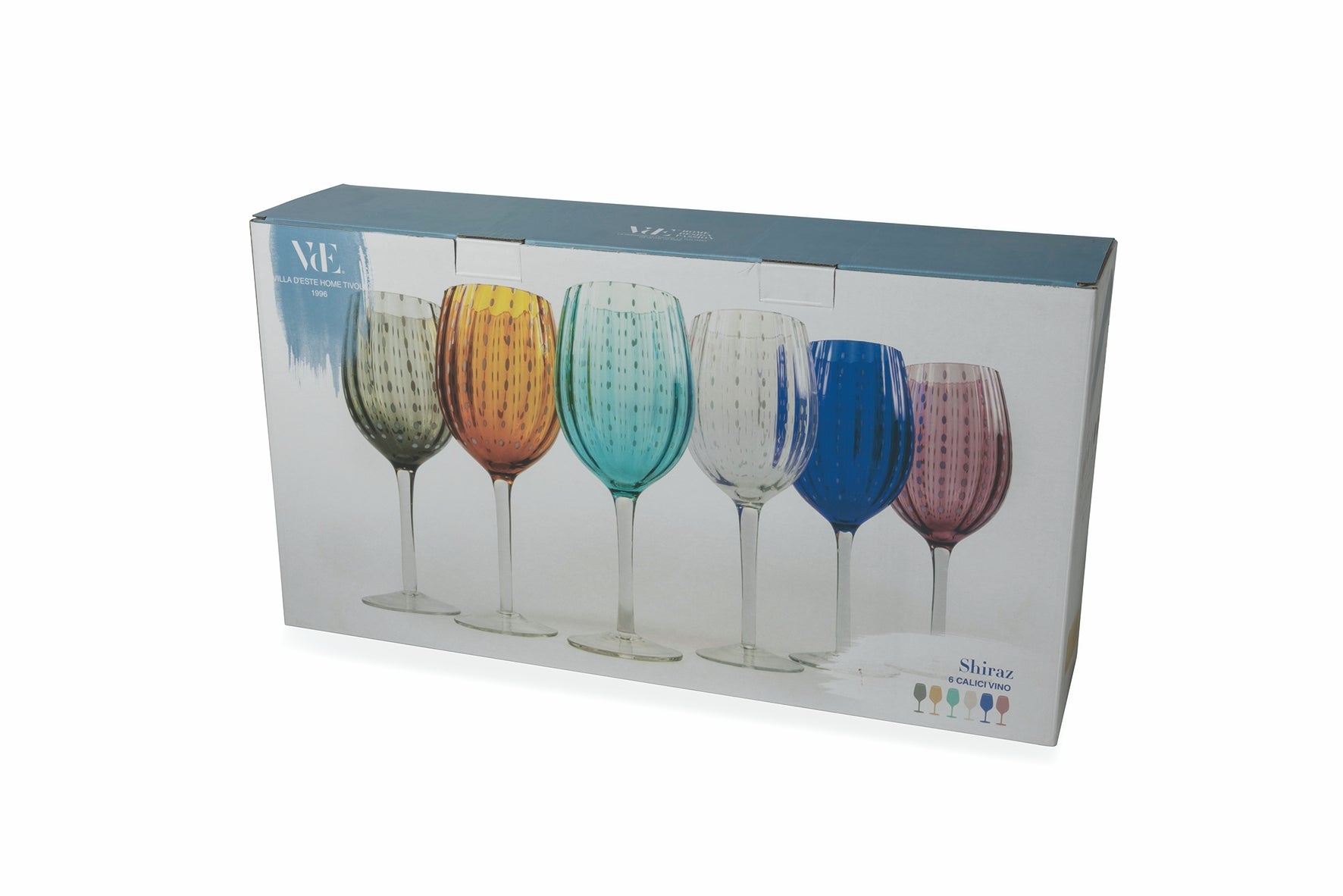 Set 6 Calice in vetro grigio 300 ml Shiraz