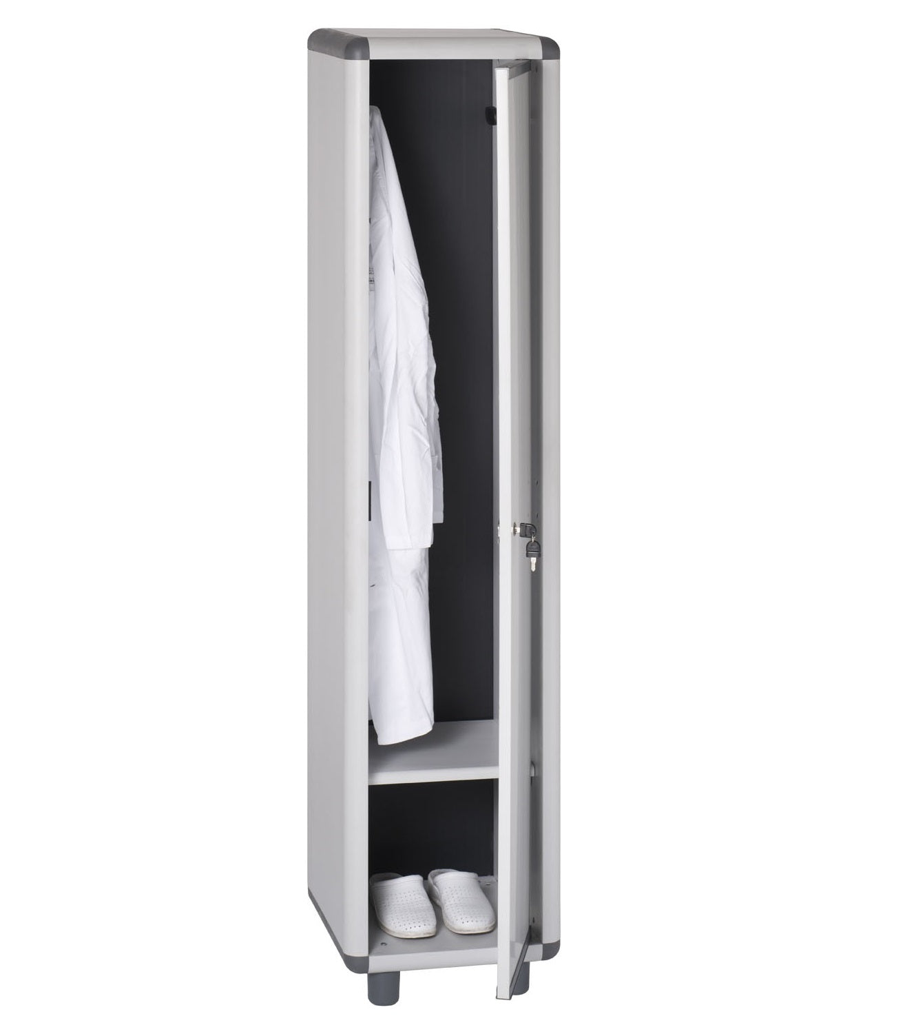 Armadietto alto Easy Spogliatoio L 39 x P 40 x H 175 cm grigio chiaro