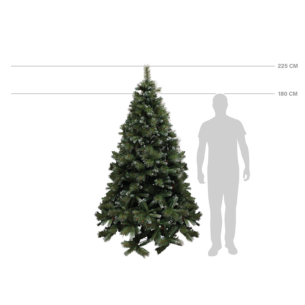 Albero di Natale punte silver e pigne 1369 rami h.225 cm, Stoccolma