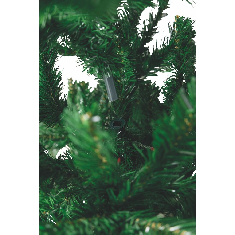 Albero di natale abete verde piccolo con struttura ad incastro da terra e base a croce Tirol Superior