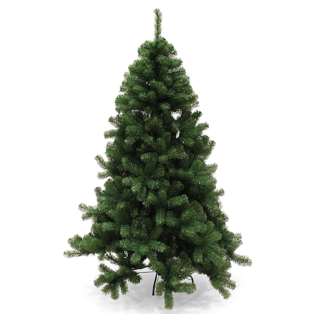 Albero di natale abete verde piccolo con struttura ad incastro da terra e base a croce Tirol Superior