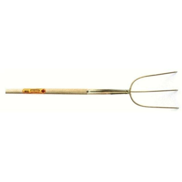 Forca a tre denti in acciaio con manico antirottura in faggio - ABT