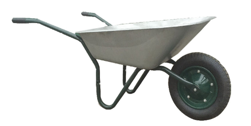Carriola in acciaio con vasca zincata e ruota pneumatica Hobby giardinaggio