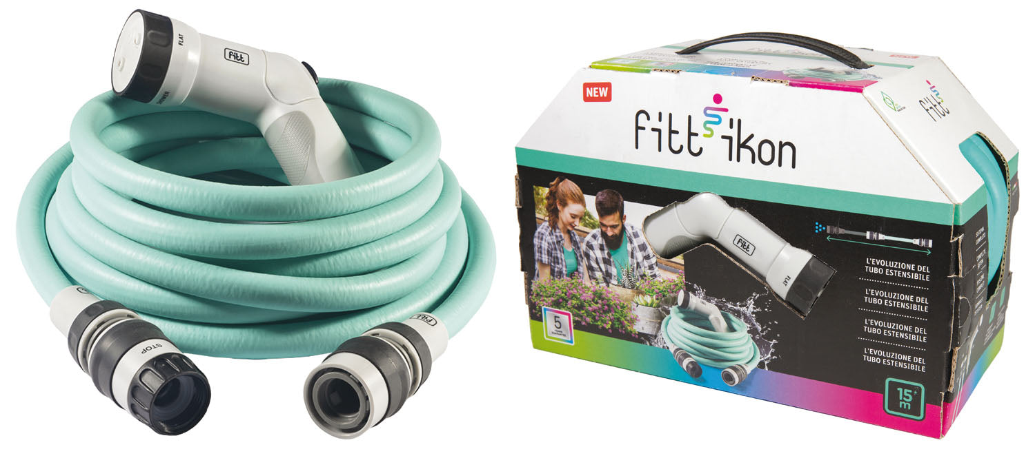 Kit Tubo irrigazione con pistola multigetto e raccordi IKON KIT FITT