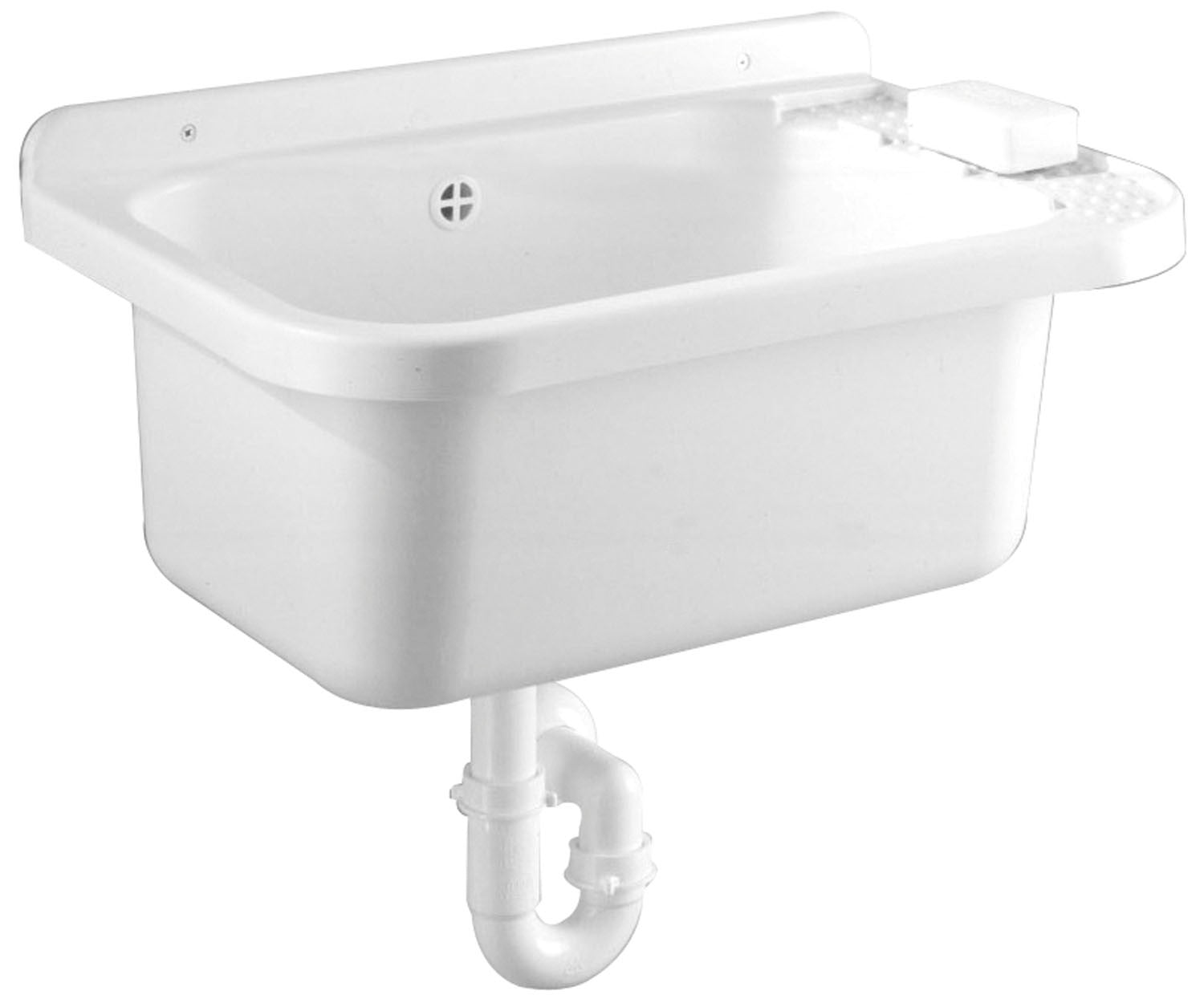 Lavabo a parete in resina per esterno con kit completo