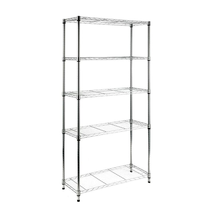 Scaffale in kit scaffalatura in acciaio cromato Brixo