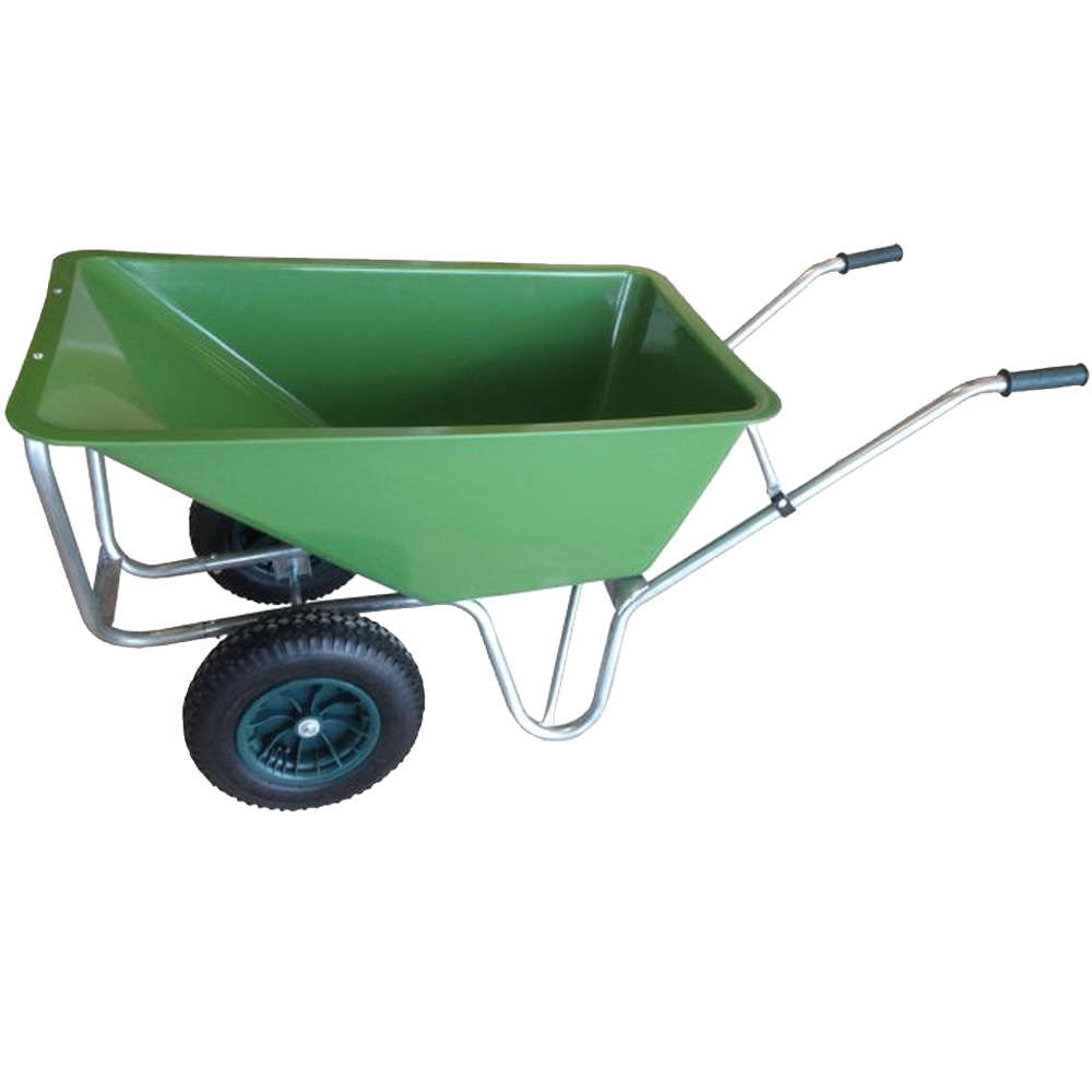 Carriola zincata da giardinaggio rinforzata con 2 ruote Brixo Farmer PE160