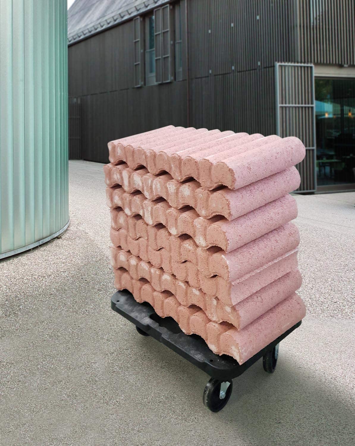 Carrello pianale sottovaso sposta tutto rettangolare con ruote portata Max 300 kg