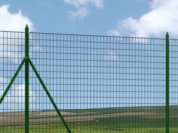 Rete elettrosaldata per recinzioni animali zincata e plastificata verde muschio con maglia 76x51 mm Rotolo 25 mt