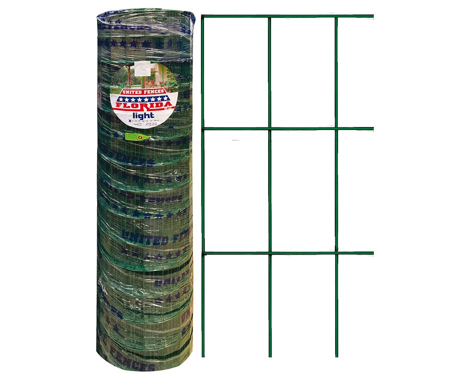 Rete elettrosaldata per recinzioni animali zincata e plastificata verde muschio con maglia 76x51 mm Rotolo 25 mt (filo 2,7mm)