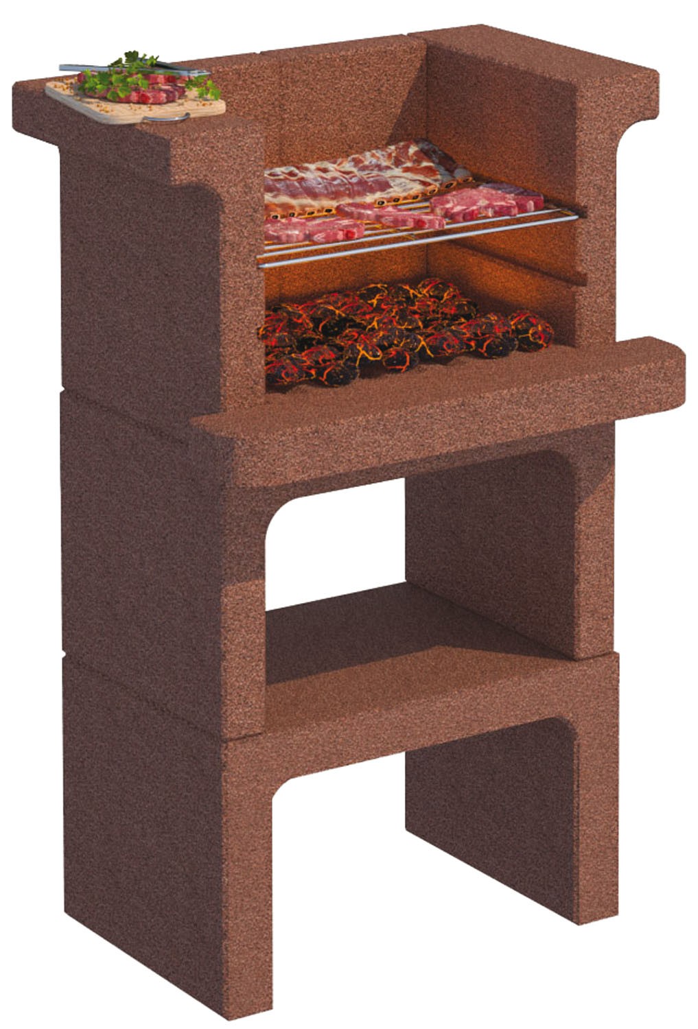 Barbecue prefabbricato in cemento con griglia INOX - Beton Lapillo