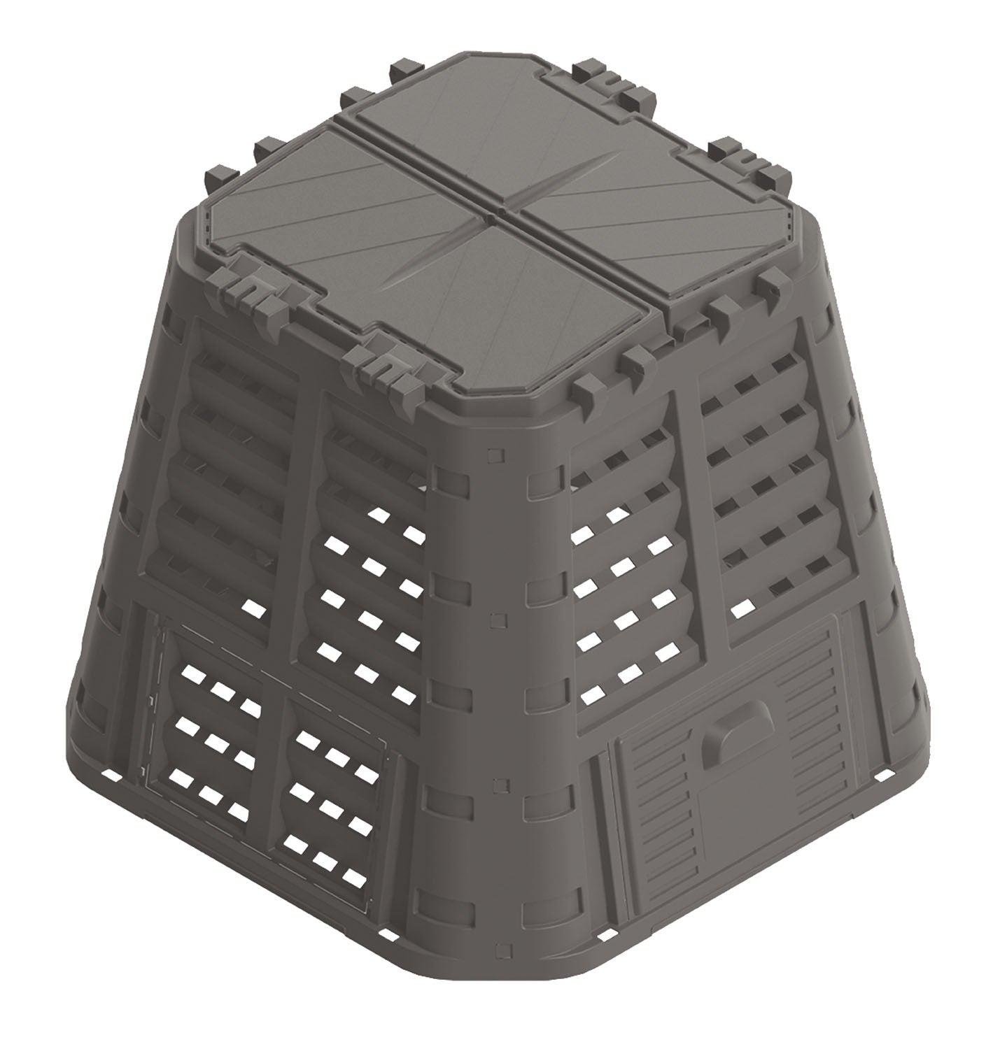 Compostiera da giardino nera 420 L - Brixo Ecobox