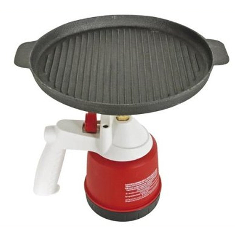 Fornello a gas butano Camping multifunzione con piastra antiaderente Vulcan 6000 Idealgas