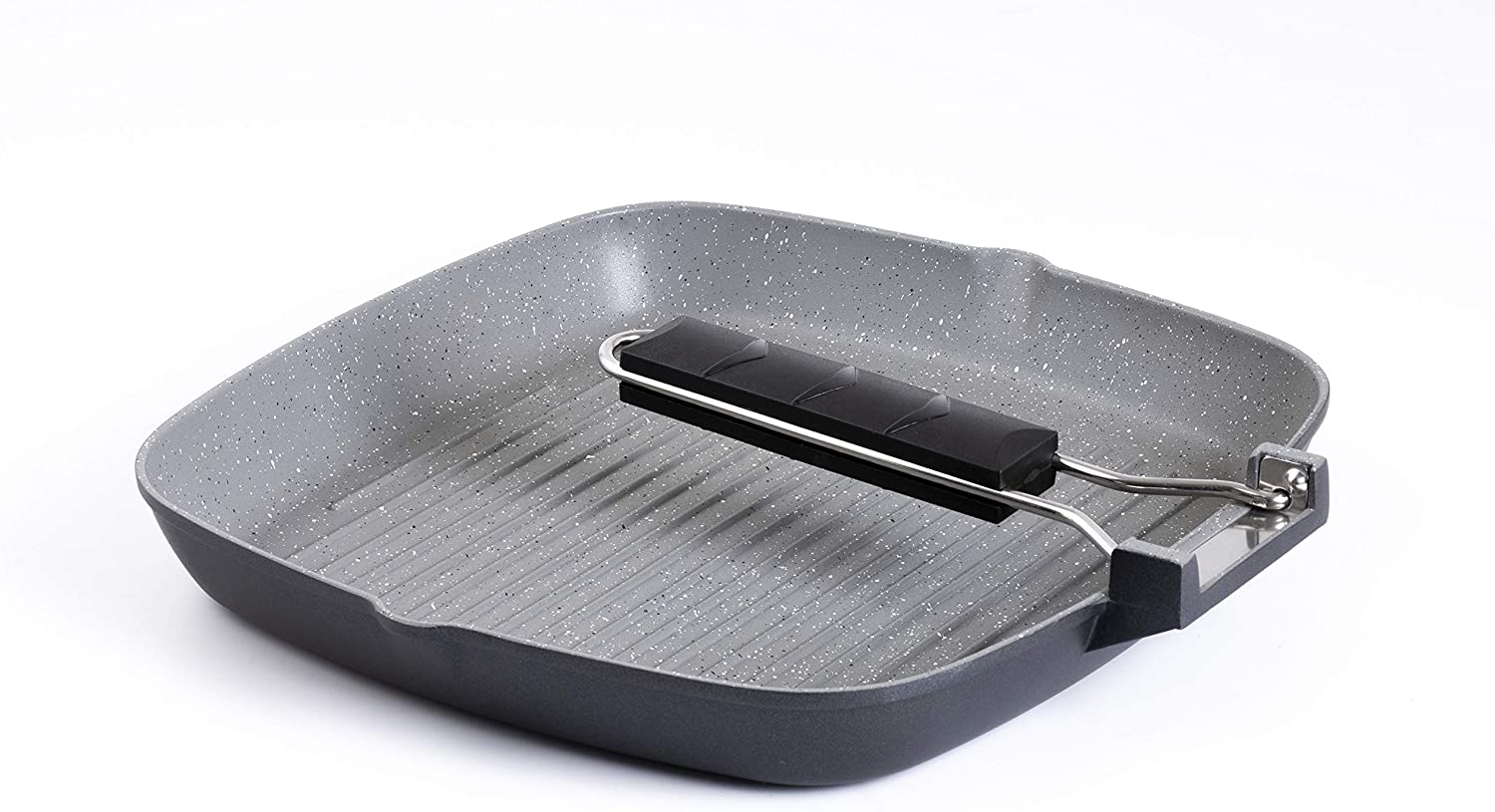 Bistecchiera piastra grill antiaderente con manico Aeternum