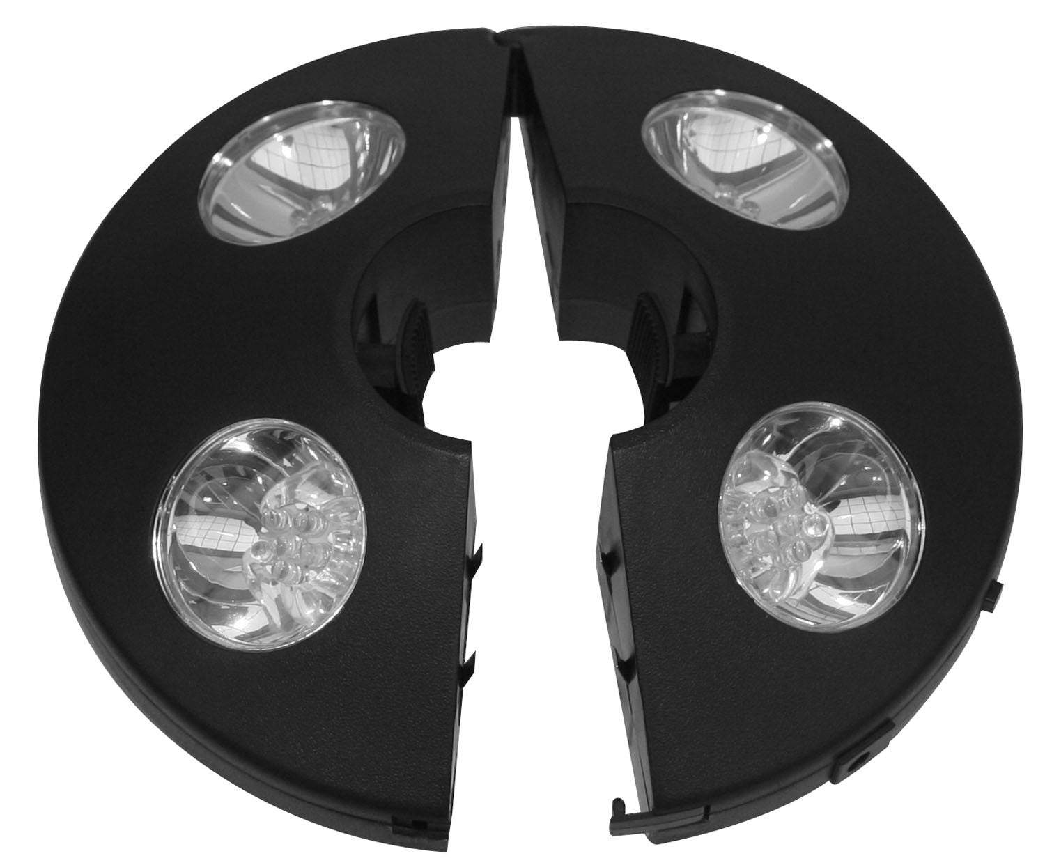 Lampada per ombrelloni palo d 30 45 mm Satellite luce a 4 Led bianca