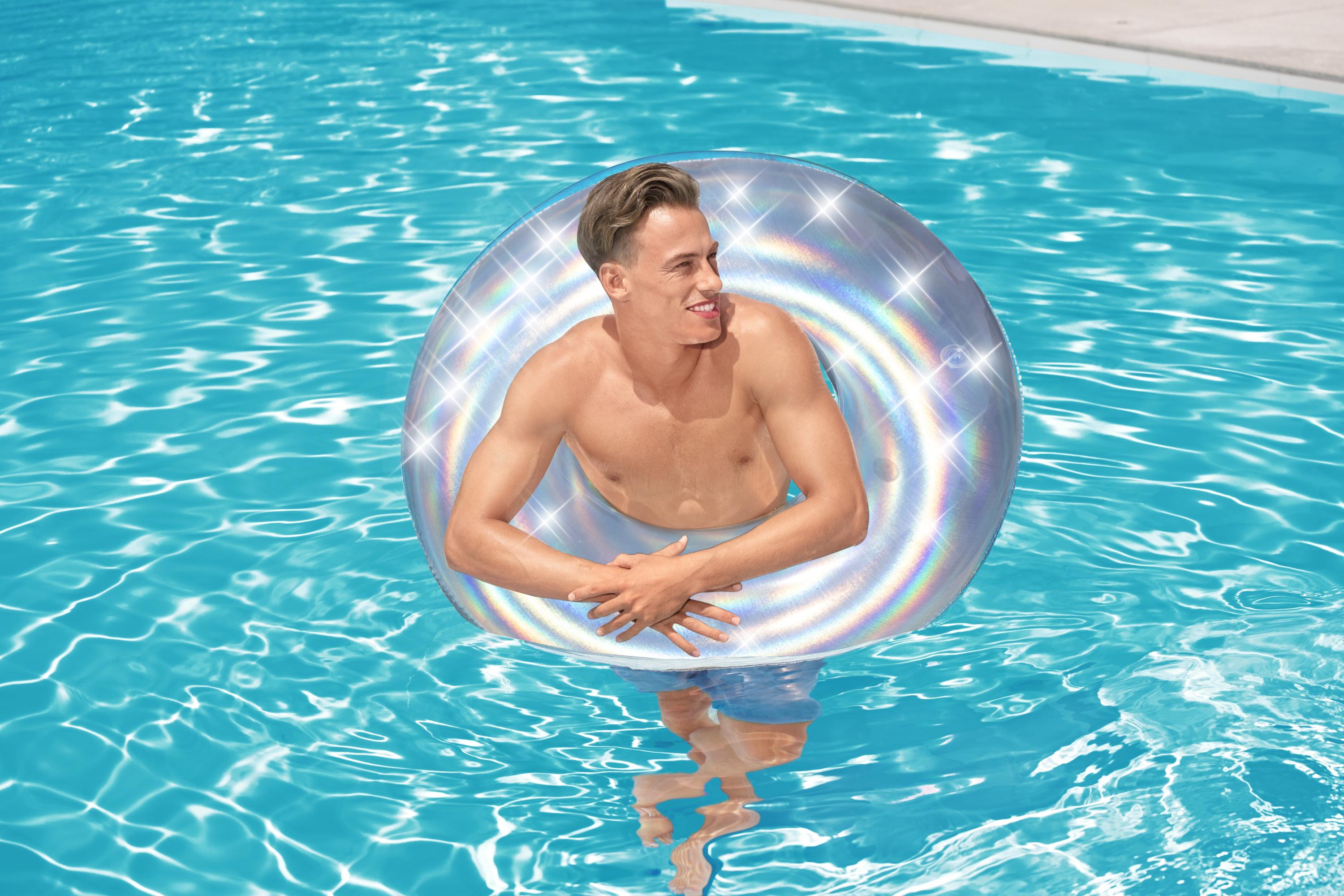 Salvagente ciambella gonfiabile per adulto iridescente scintillante Best