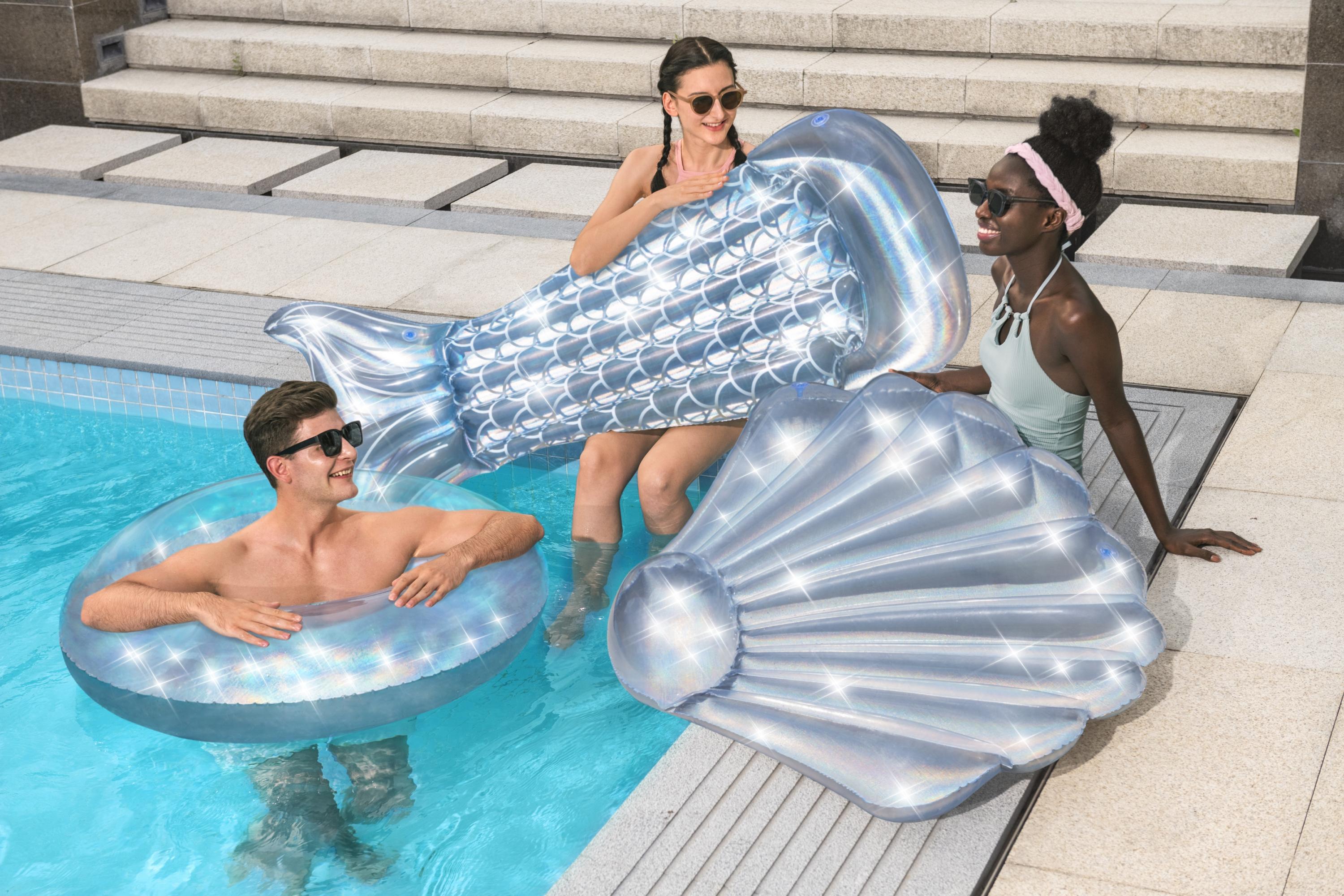 Salvagente ciambella gonfiabile per adulto iridescente scintillante BestWay 36240