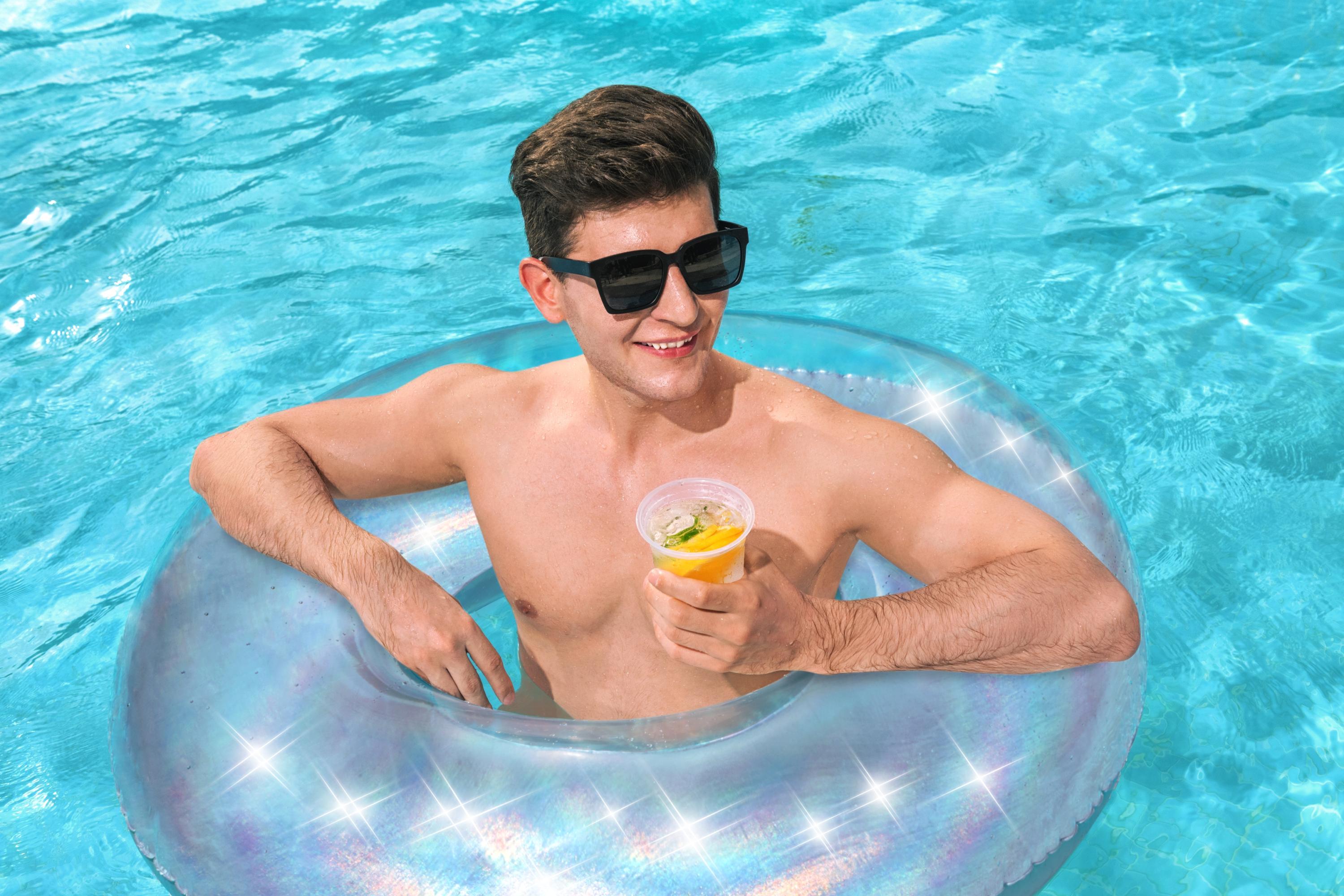 Salvagente ciambella gonfiabile per adulto iridescente scintillante BestWay 36240