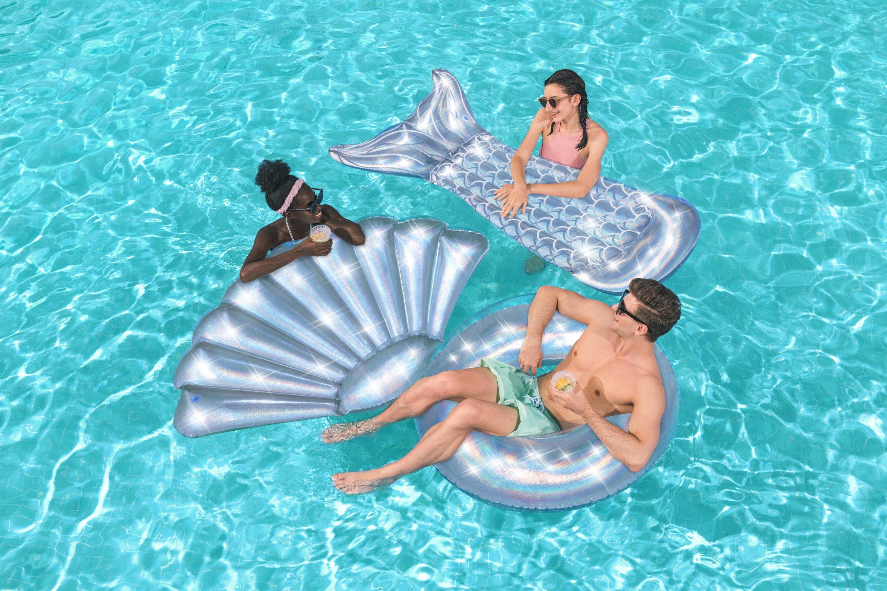 Salvagente ciambella gonfiabile per adulto iridescente scintillante BestWay 36240