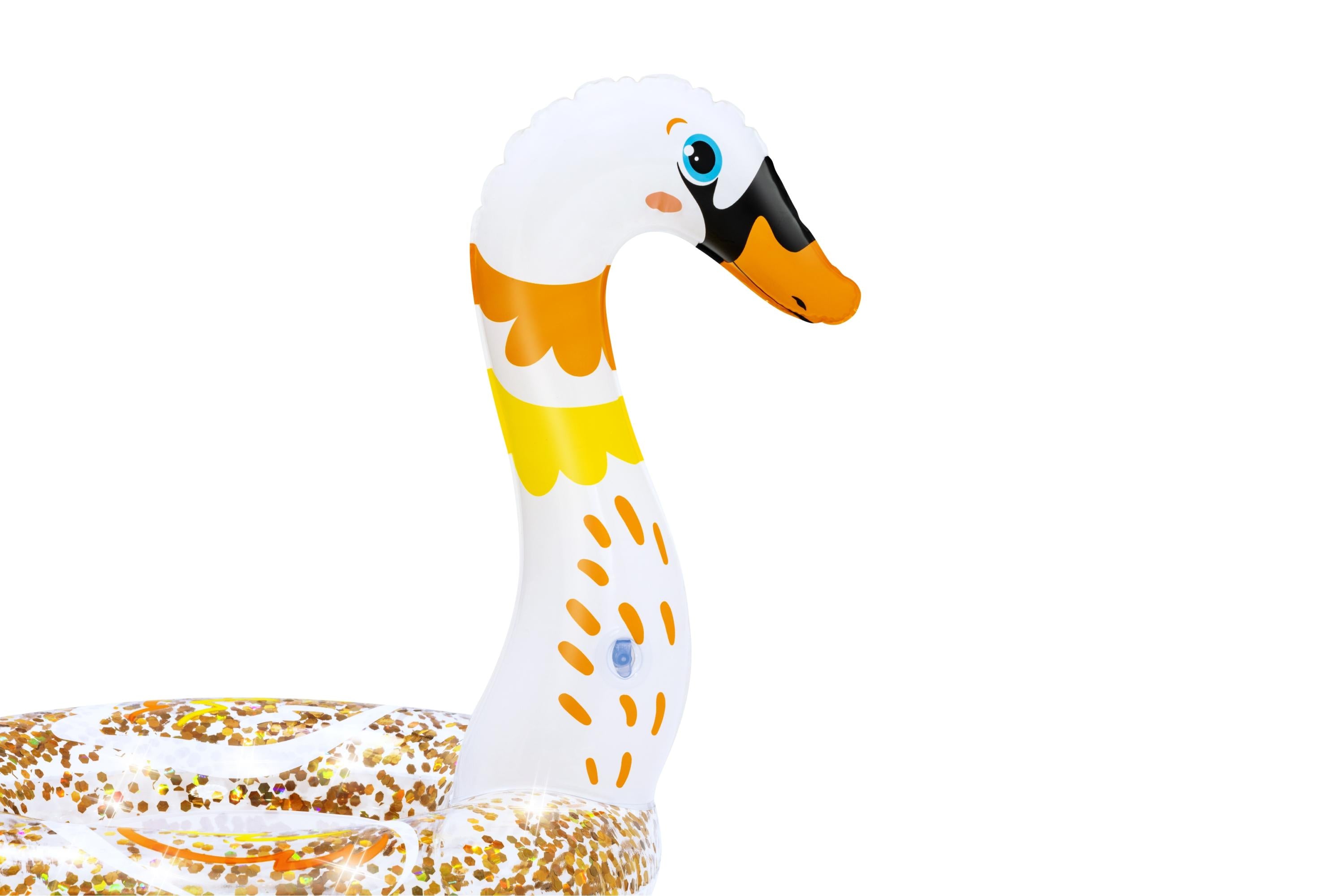 Salvagente ciambella gonfiabile cigno e fenicottero scintillante shimmer