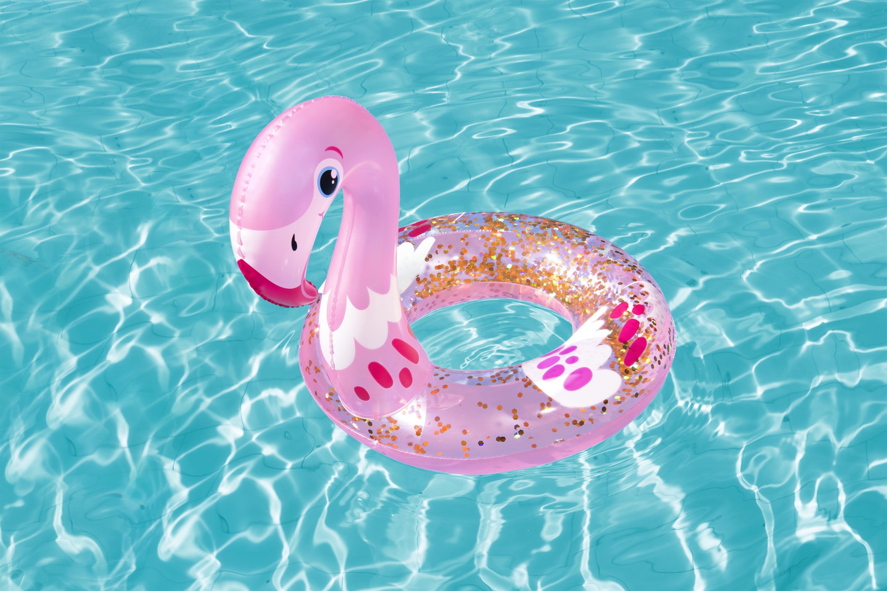 Salvagente ciambella gonfiabile cigno e fenicottero scintillante shimmer BestWay 36306