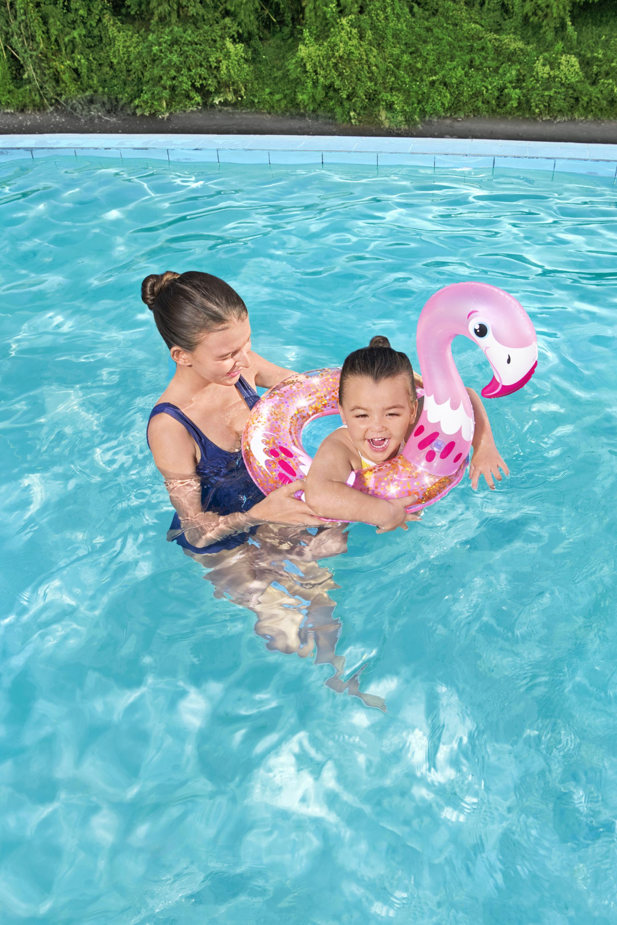 Salvagente ciambella gonfiabile cigno e fenicottero scintillante shimmer BestWay 36306