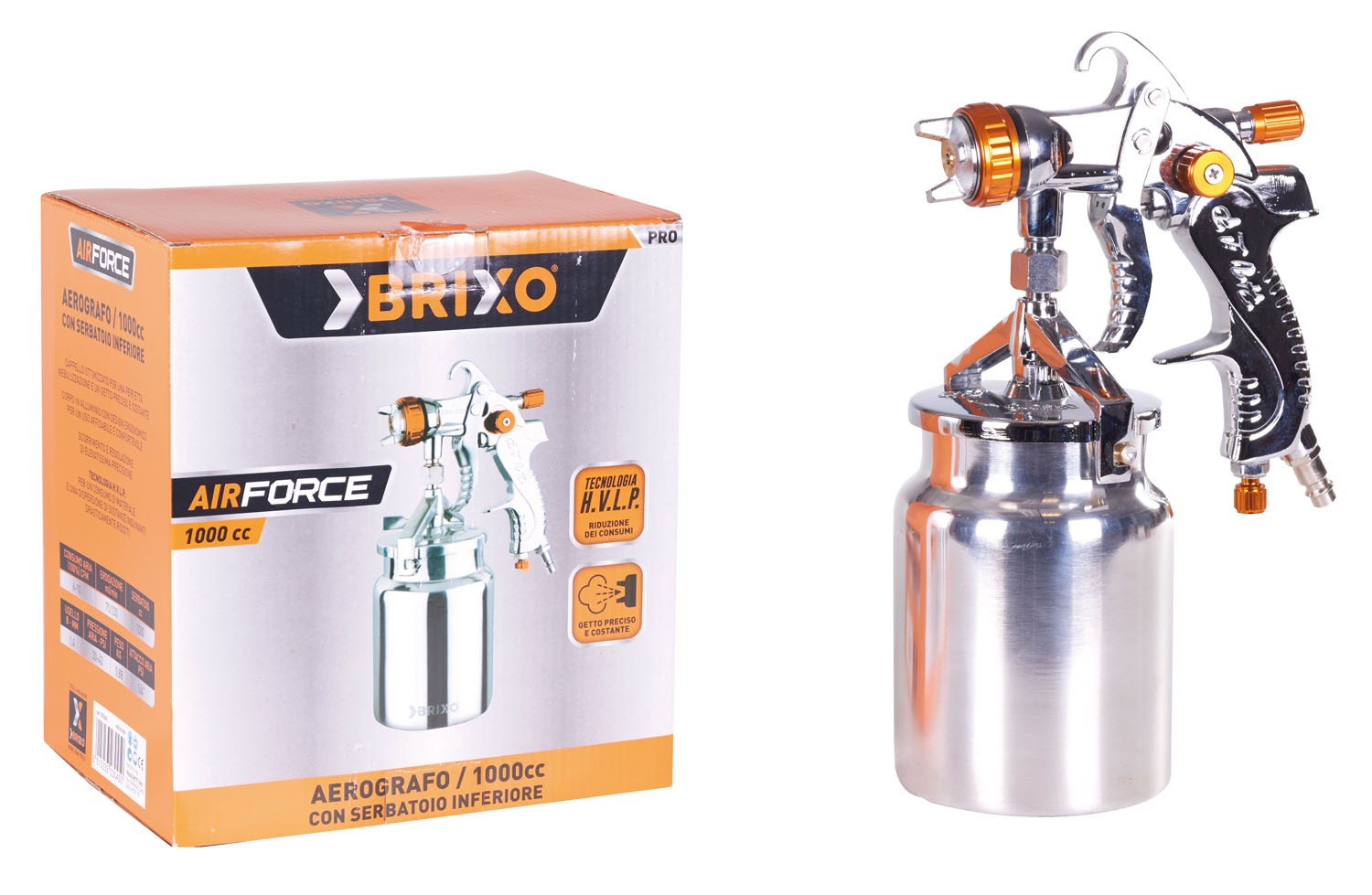 Aerografo pistola spray per verniciare Airforce 1000 CC  Brixo