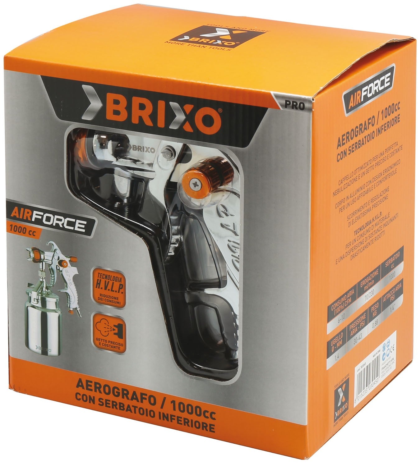 Aerografo pistola spray per verniciare Airforce 1000 CC  Brixo