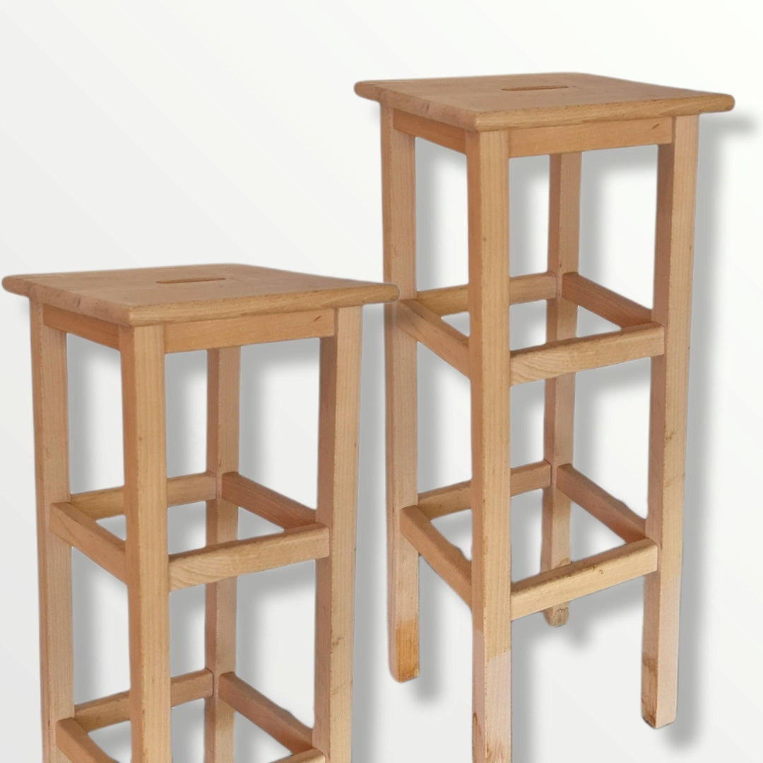 Sgabello seduta h 70 in legno massello Alberiamo