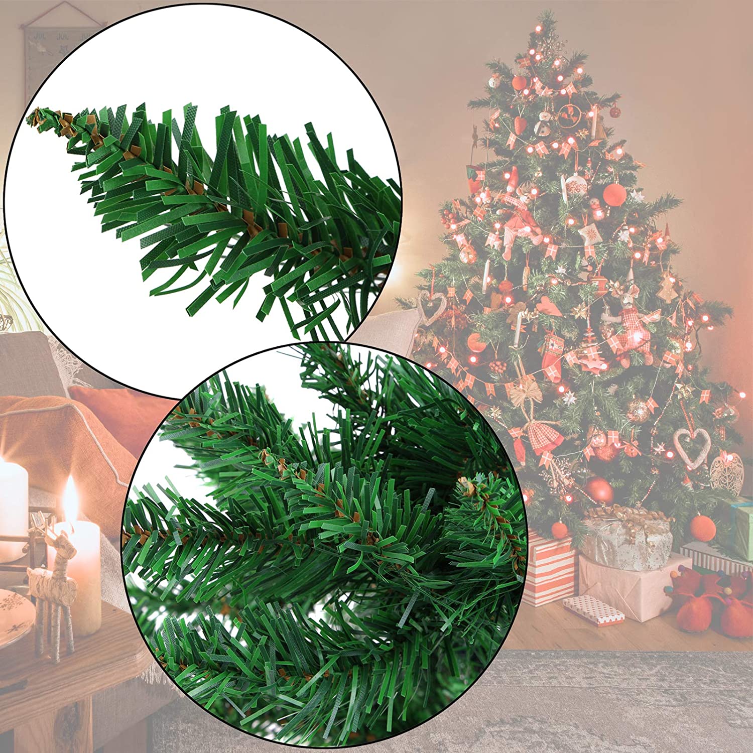 Albero di natale abete verde in PVC Sestriere