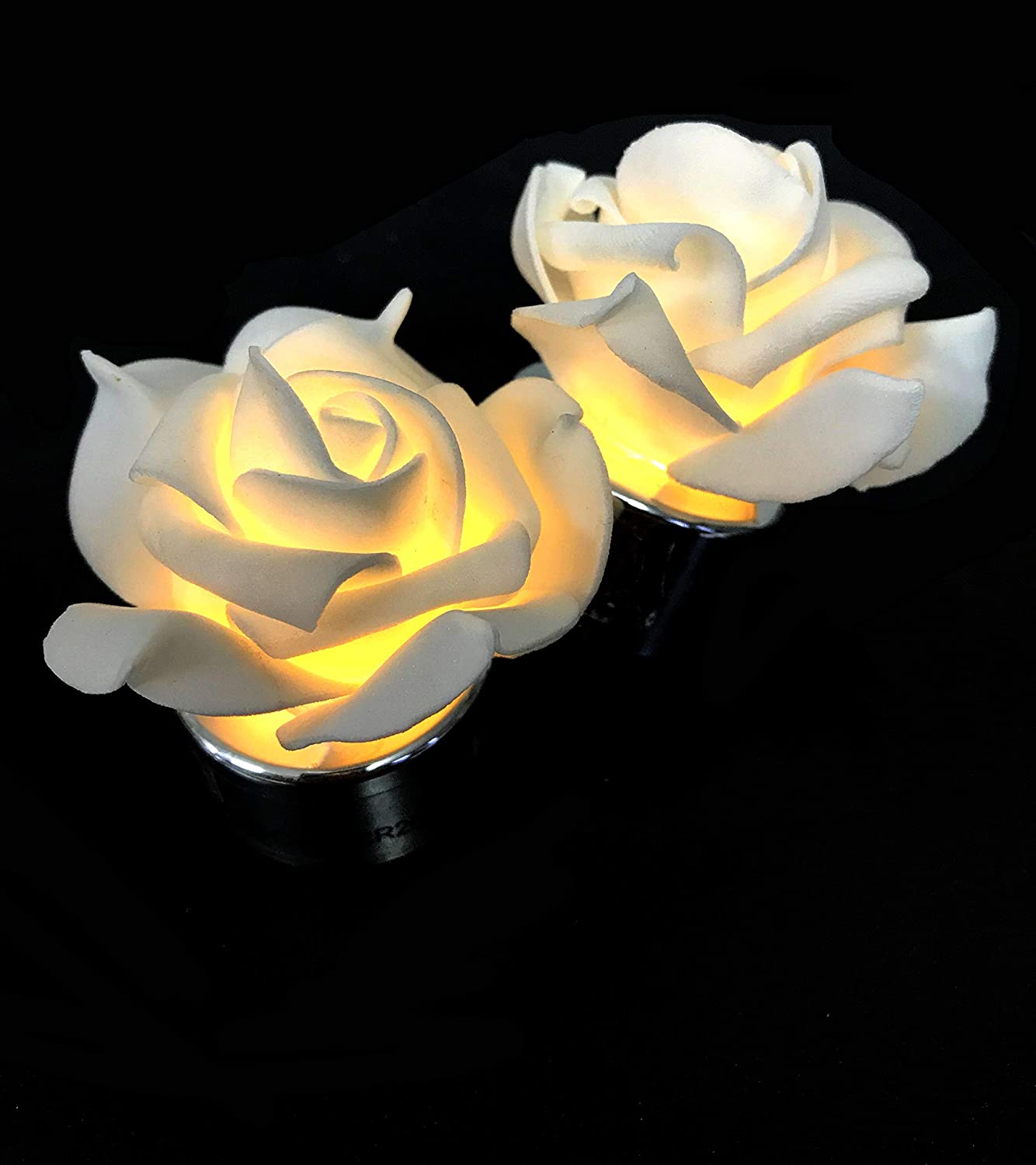 Candela led rosa bianca a batteria tealight