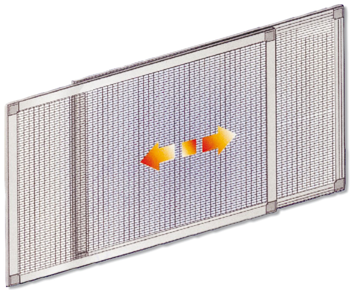 Zanzariera estensibile in alluminio Stop Inset H50x132cm Grigio Brixo