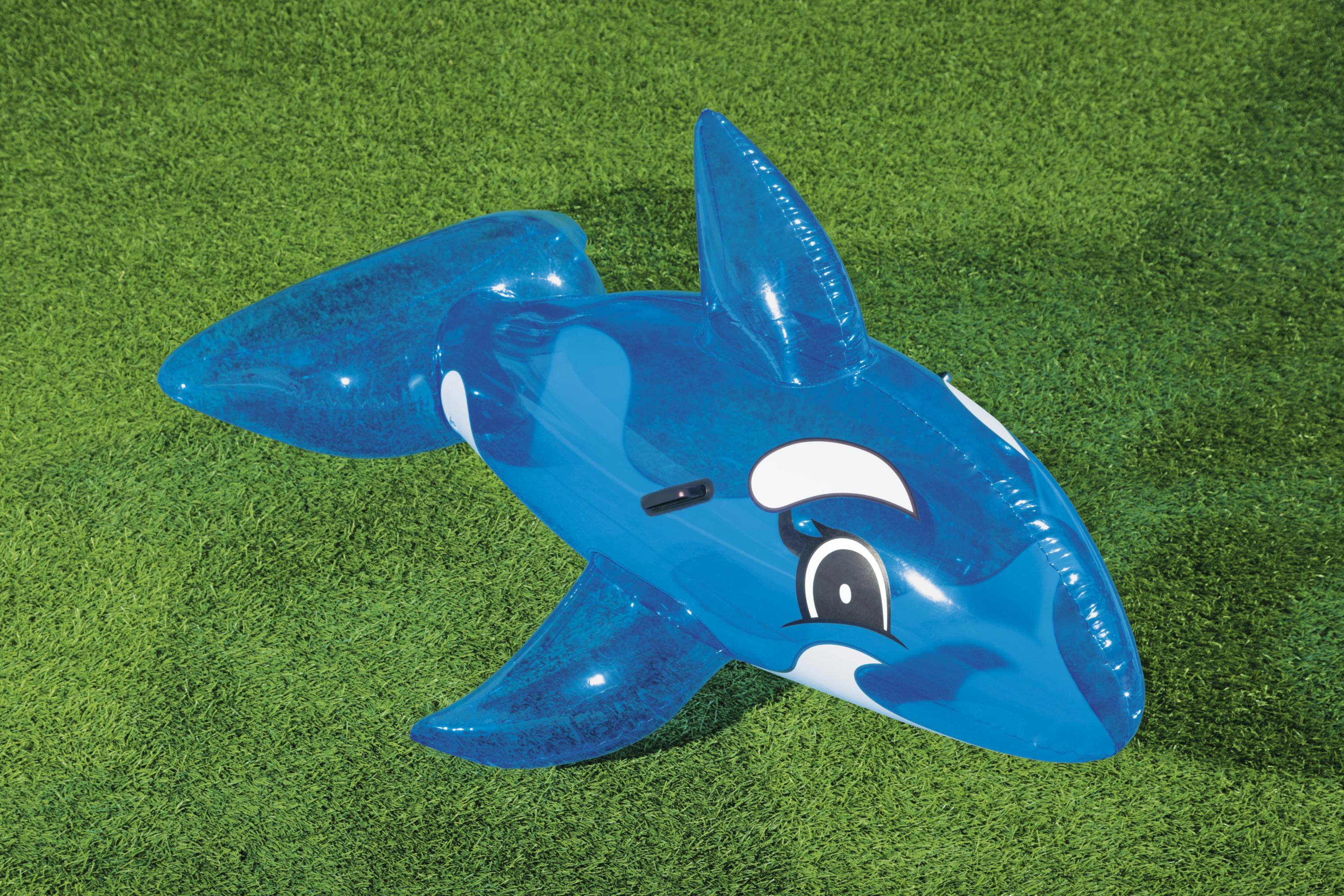 Balena trasparente grande cavalcabile gonfiabile 157x94 cm BestWay 41037