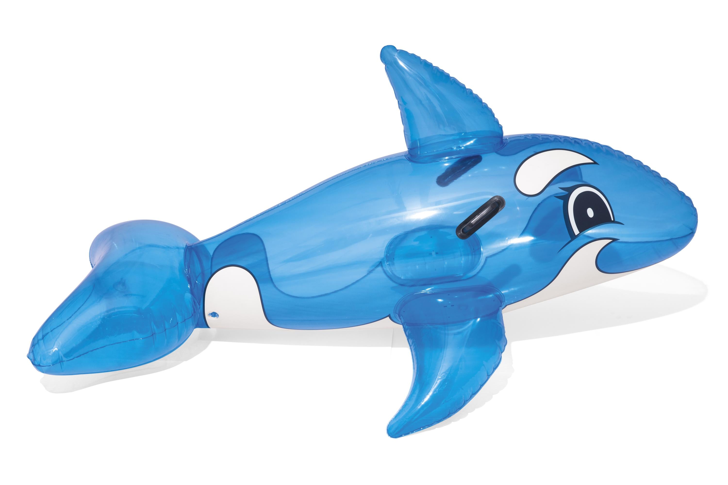 Balena trasparente grande cavalcabile gonfiabile 157x94 cm BestWay 41037