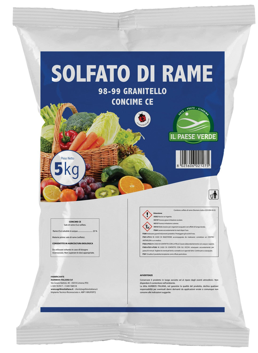 Concime Solfato di rame 5Kg