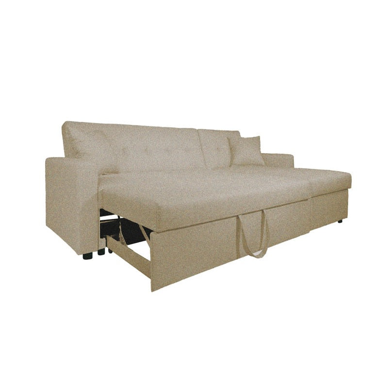 Divano letto 3 posti ad angolo reversibile Jumbo family Beige