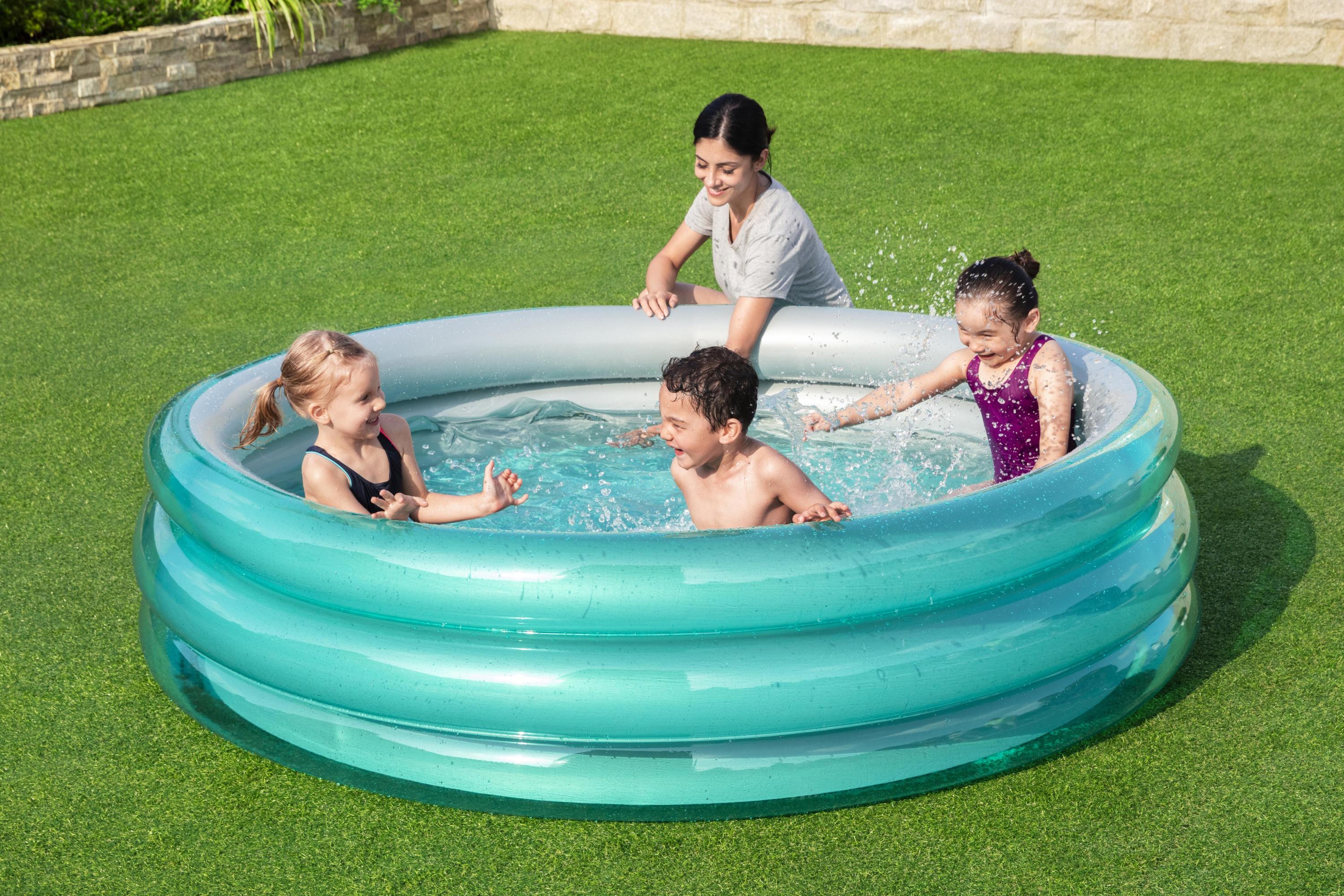 Piscina gonfiabile tonda 3 anelli grande metallica BestWay 51043