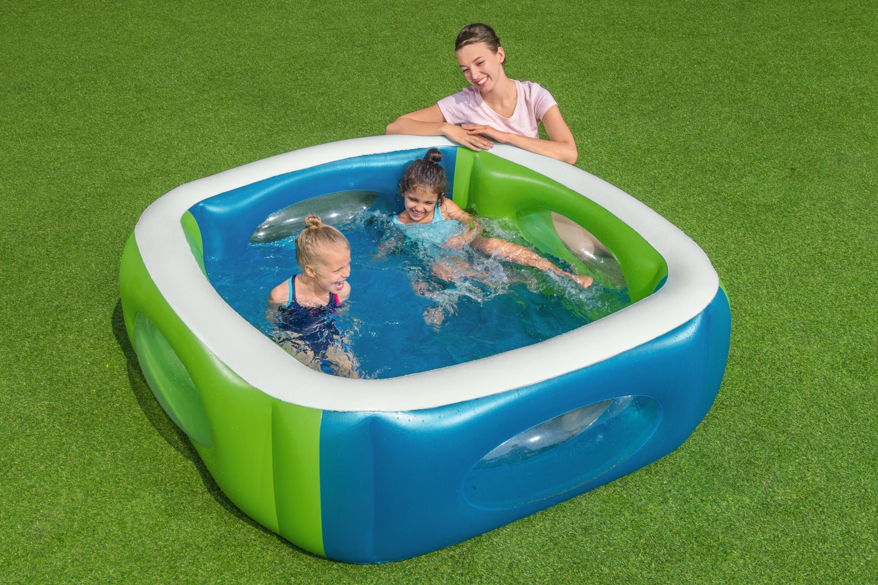 Piscina gonfiabile quadrata con oblò  Window BestWay 51132