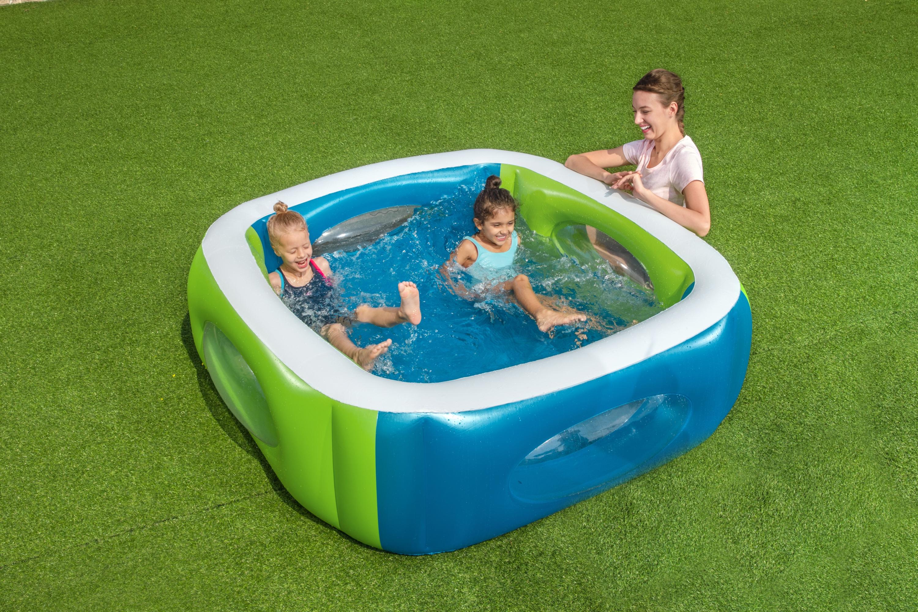 Piscina gonfiabile quadrata con oblò  Window BestWay 51132