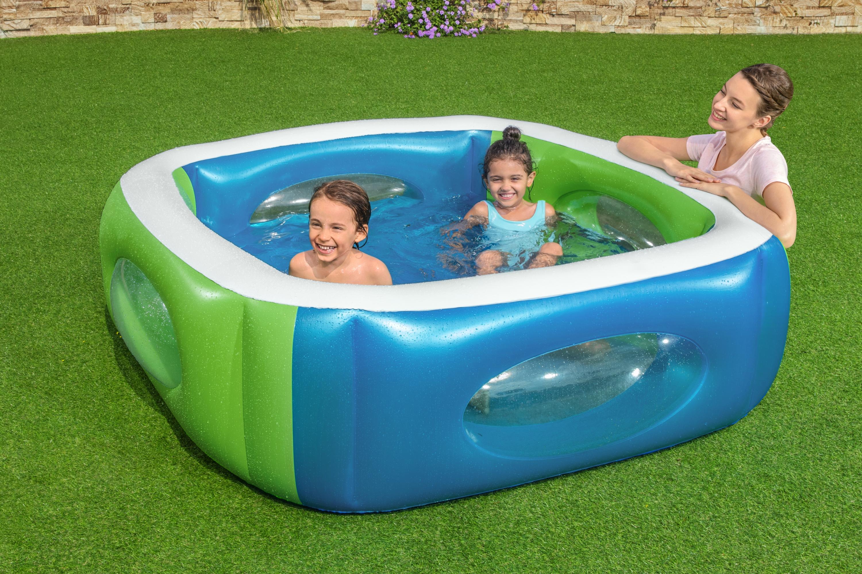 Piscina gonfiabile quadrata con oblò  Window BestWay 51132
